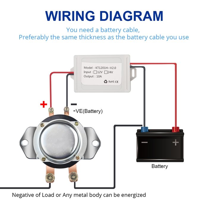 Universal 12v 24v Remote Control Battery Switch Fit for Car Auto Disconnect Cut Off Power Master Battery Switches