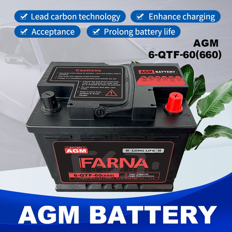 High Performance 12V Start Stop Auto Batteries AGM 60AH 6-QTF-60 60AH High CCA Vehicle Car Battery