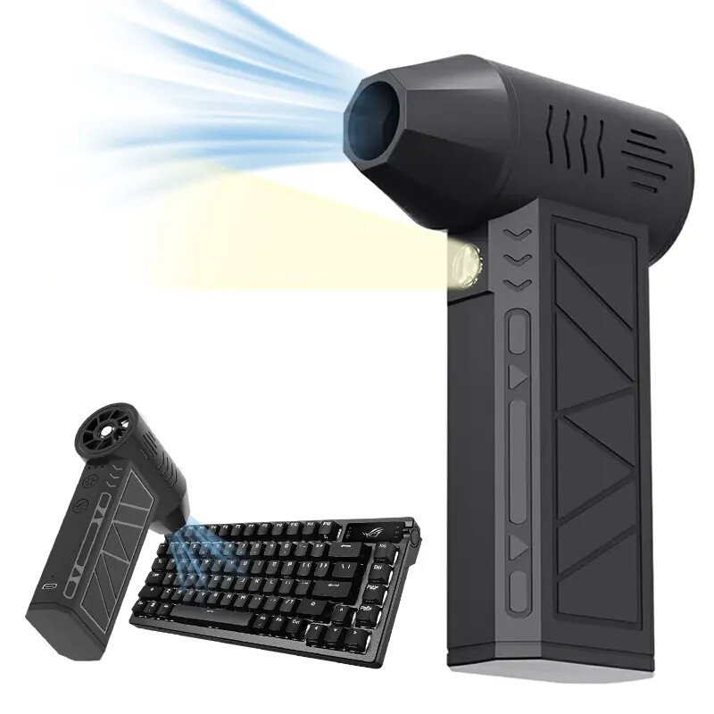 Portable Mini Turbo Jet Fan 130,000 RPM Blower with 3 Speed Adjustment Compact Air Duster for Home Auto Commercial Use