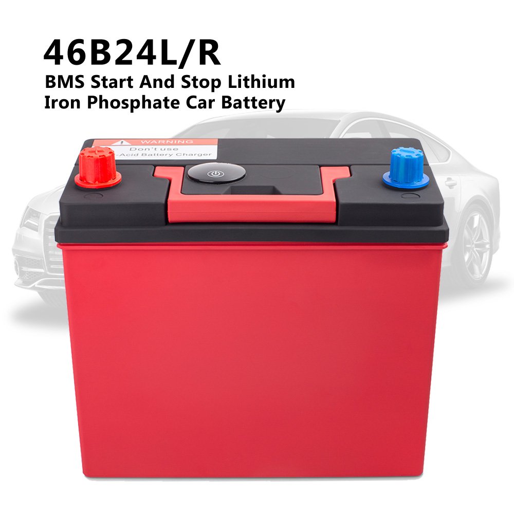 46B24L/R Car/marine/RV LifePO4 Starting Battery BMS Start And Stop Lithium Iron Phosphate Car Battery CCA800