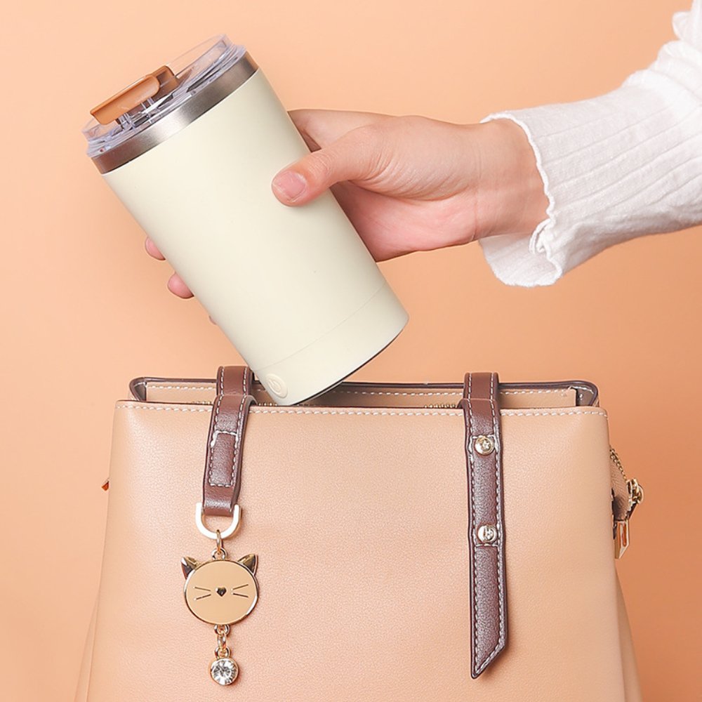 New 420ml Customized Rechargeable Electric Automatic Stainless Steel Self Stirring Mug Auto Mixing Coffee Magnetic Mug Cup