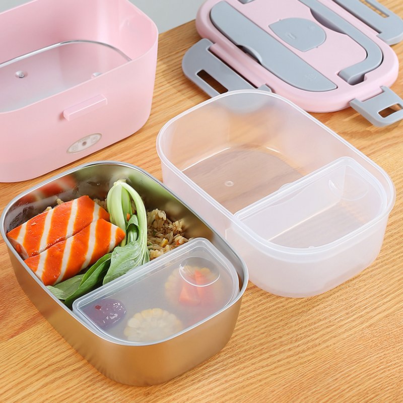 Original 40W Electric Lunch Box Warmer New Stainless Steel Plastic for Home and Outdoor Use Modern Design