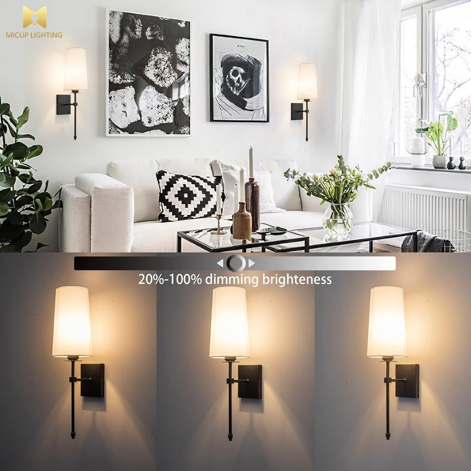 Battery Powered Remote Control Dimmer Color Dimming Living Room Backwall Staircase Aisle Bedside Wiring Free Wall Lamps
