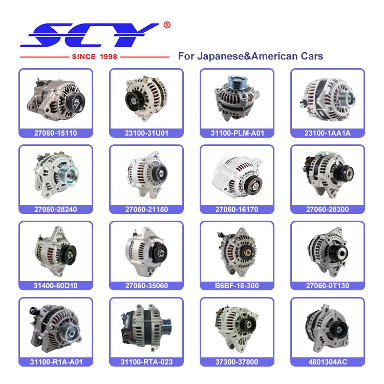 Auto Parts Car Truck Alternator for CHEVROLET Toyota VW Honda Civic Nissan Suzuki Mitsubishi Ford Auto Car Alternator