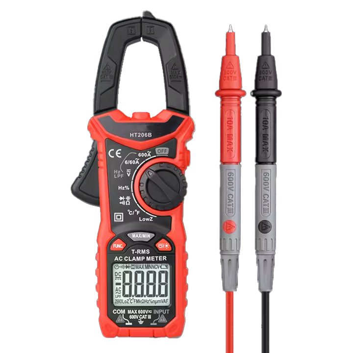 HABOTEST / MAYILON HT-206B Auto Range Digital Clamp Meters, 600A AC Current Clamp Meter