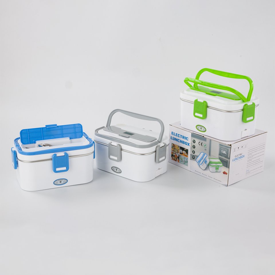 110V/12V Portable Electric Lunch Box with Stainless Steel Lining for Car Home Office School Use, Equipped with a Handbag