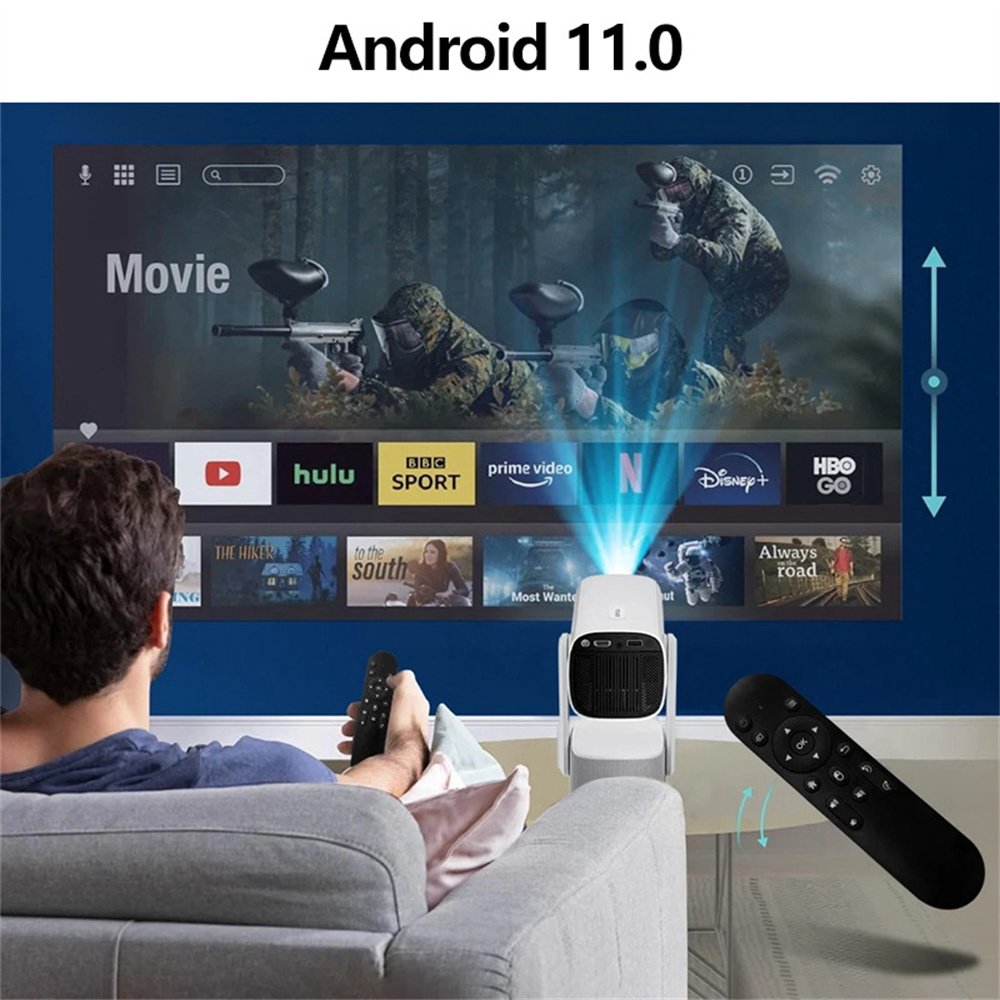 4K Projector K2 Smart Portable Proyector Android11 Built-In Battery Bluetooth 5.2 Wifi Auto Focus Keystone Outdoor Movie
