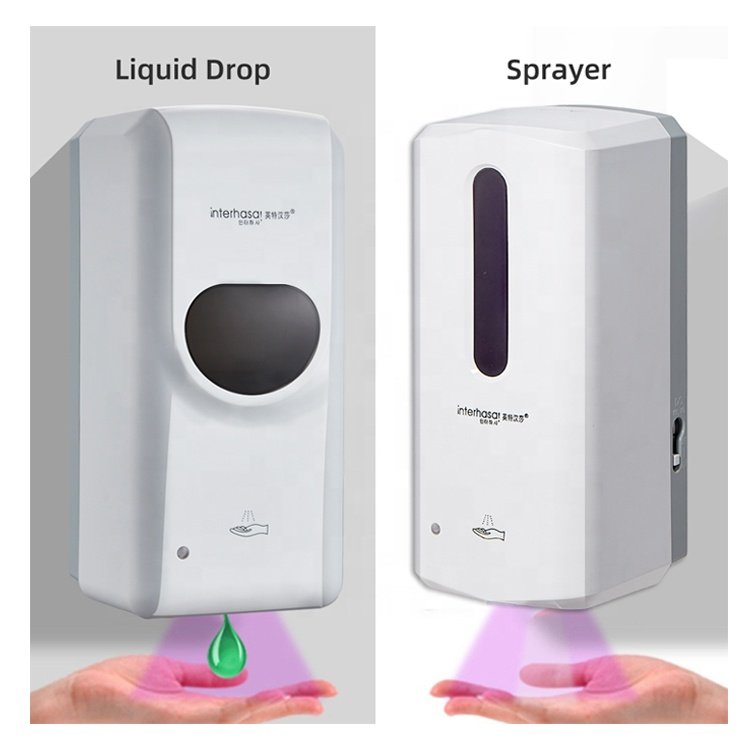 Bathroom 1000ml Wall Mounted Auto Touchless Alcohol Spray Liquid Gel Foam Pump Automatic Soap Dispenser F9305