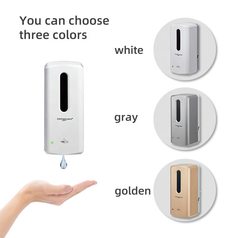 Bathroom 1000ml Wall Mounted Auto Touchless Alcohol Spray Liquid Gel Foam Pump Automatic Soap Dispenser F9305