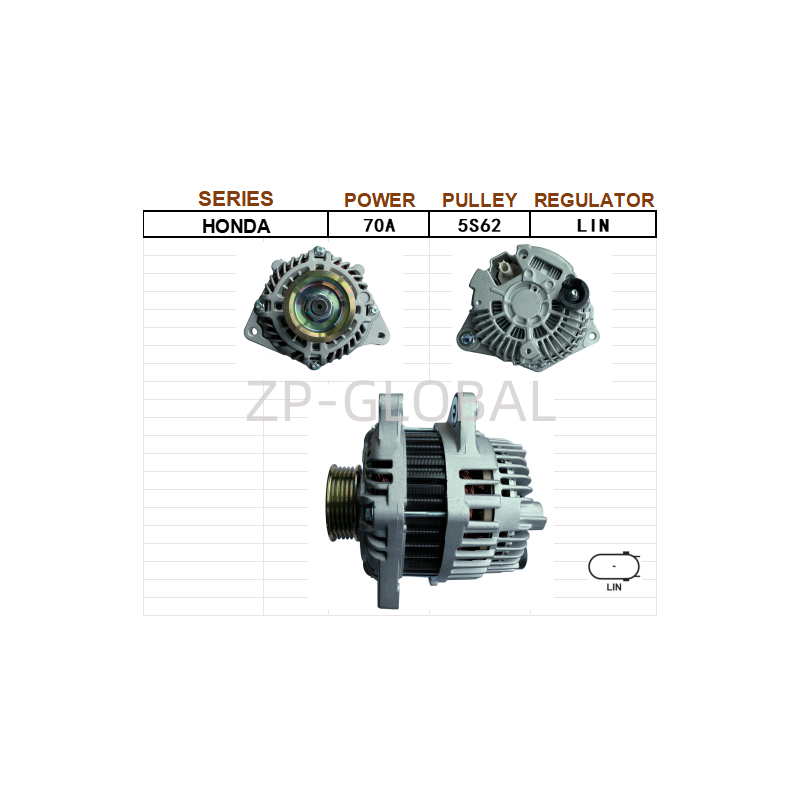 Price Automobile Car Alternator Parts 31100-R3R-E01 for 14 Models of Honda Fit 1.5L (1 Plug)