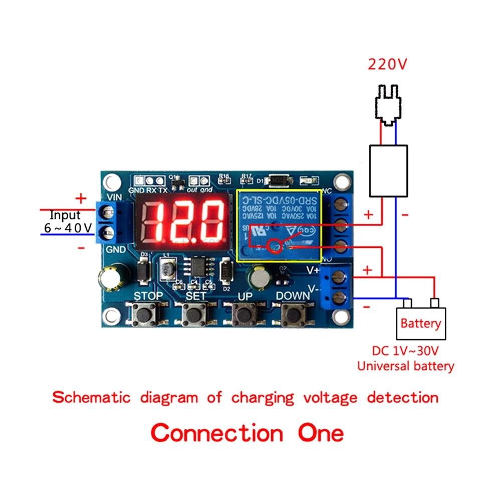 DC 6-40V Battery charging and discharging module Battery Low Voltage Disconnect Over-Discharge Auto Cut Off Protection Circuit