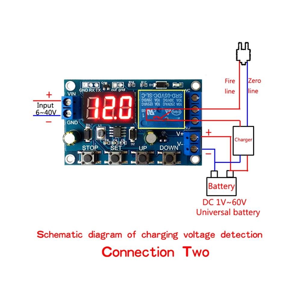 DC 6-40V Battery charging and discharging module Battery Low Voltage Disconnect Over-Discharge Auto Cut Off Protection Circuit