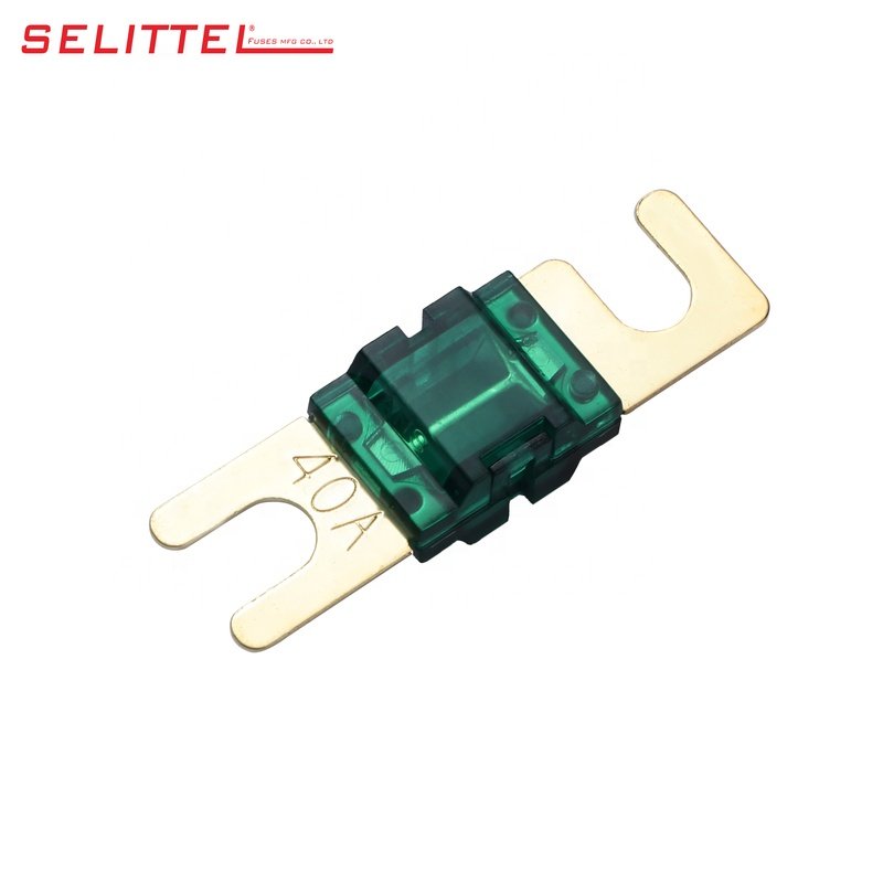 High Quality 20A-200A ANS-B 32V Fuse Bolt-down Fork Gold Car Automotive Boat Substitute Midi 498 SBFW-L AMI Made by SELITTEL