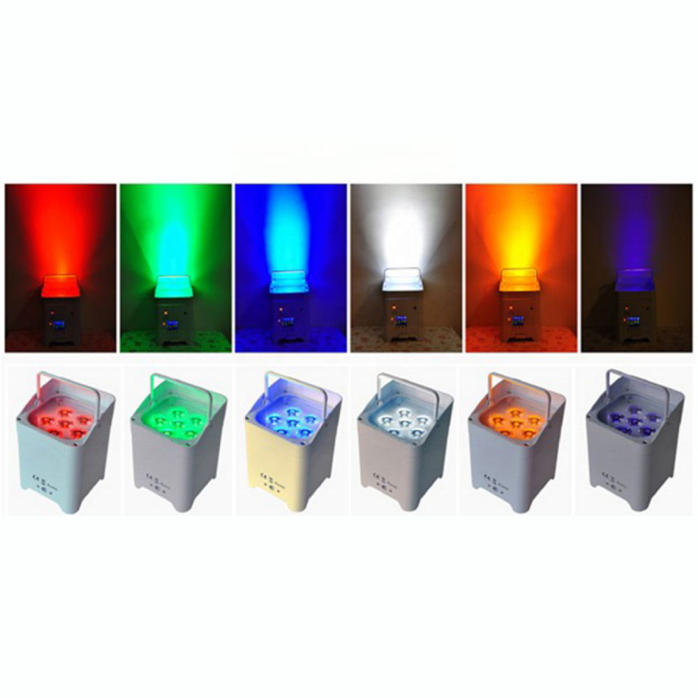 Battery Led Light 6x18w Rgbwa Uv 6in1 Wifi Wireless DMX Battery Operated Led Uplight