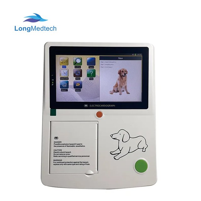 Cheap 3 Channel 12 Lead Vet Ecg Digital Electrocardiogtaph Device Potable Pet Hospital Medical Machine