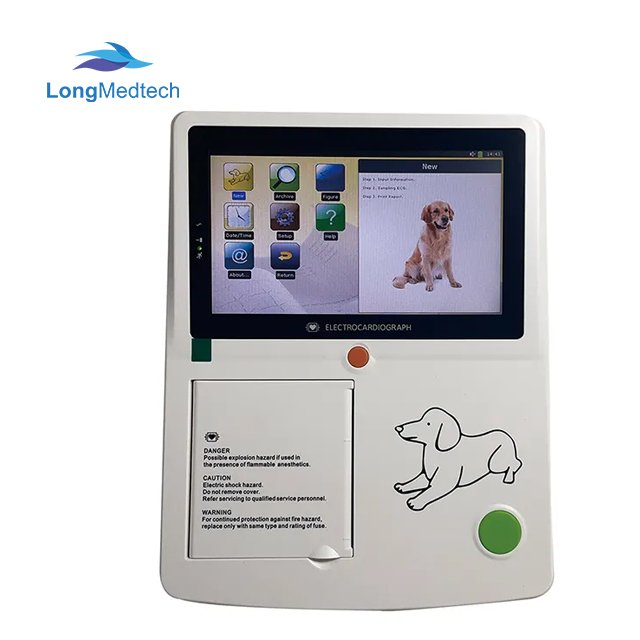 Cheap 3 Channel 12 Lead Vet Ecg Digital Electrocardiogtaph Device Potable Pet Hospital Medical Machine