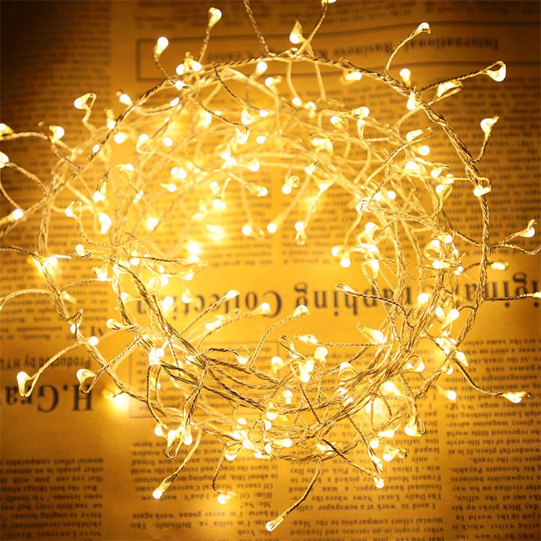 Brightown Solar Outside120 LED String Waterproof Firecracker Balcony Lights for Tree Patio Christmas Party