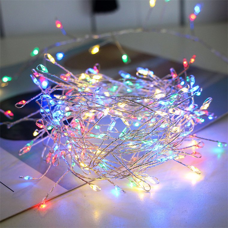 Brightown Solar Outside120 LED String Waterproof Firecracker Balcony Lights for Tree Patio Christmas Party