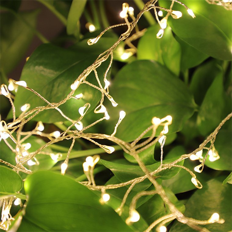 Brightown Solar Outside120 LED String Waterproof Firecracker Balcony Lights for Tree Patio Christmas Party