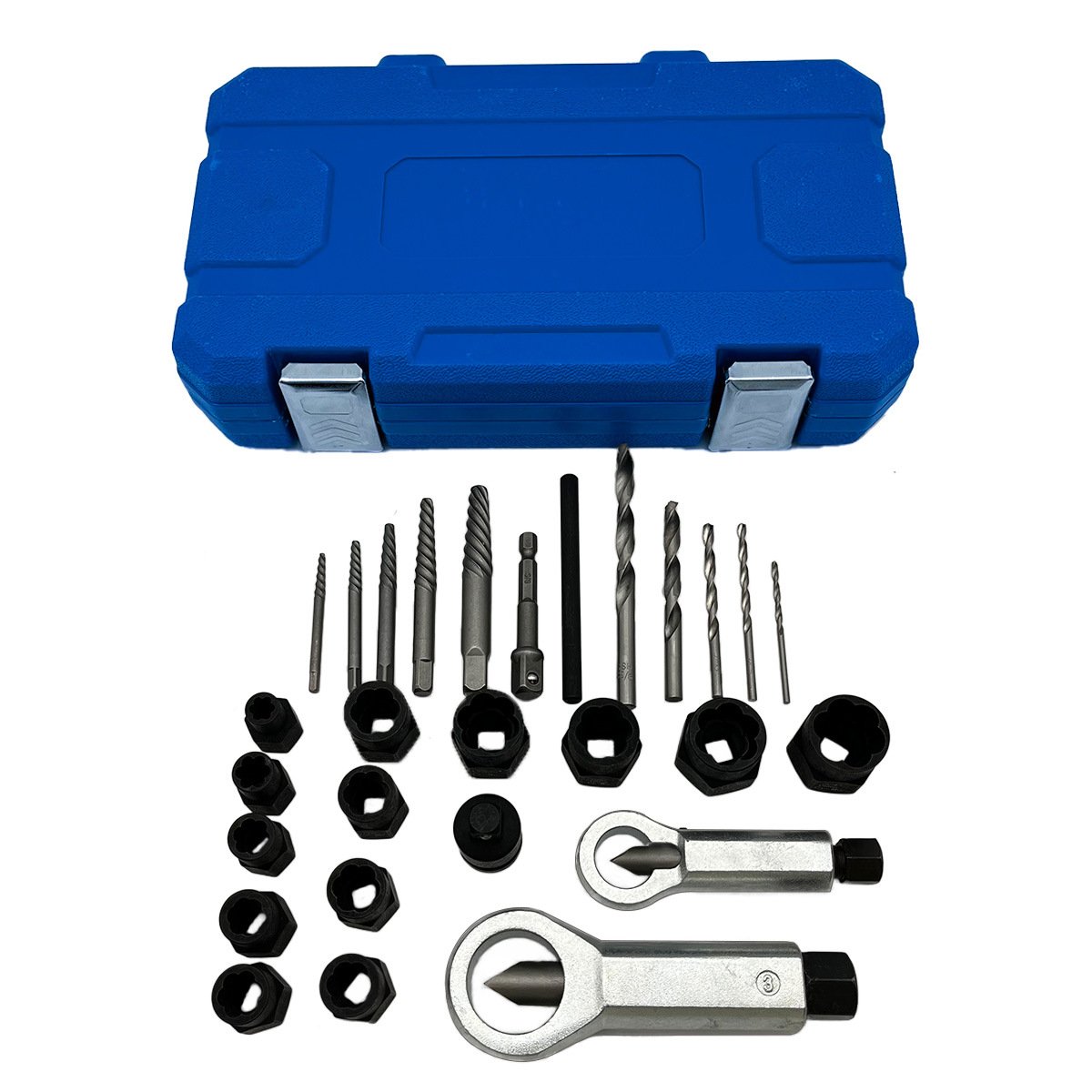 28-Piece Industrial Grade Steel Nut Extractor Tool Set Reverse Thread Socket with Screw Removal Bit OEM & ODM Supported
