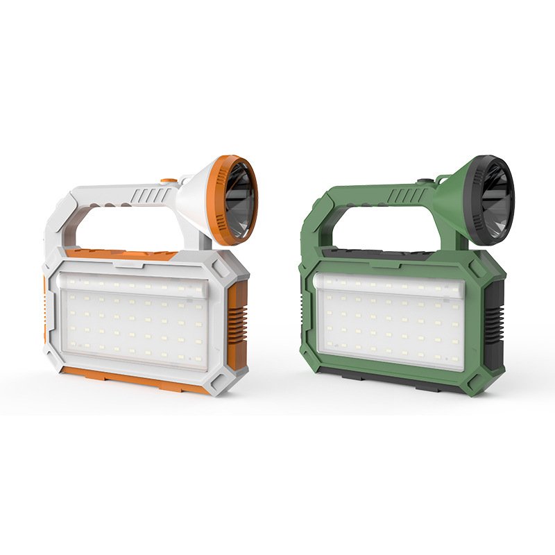 Portable USB & Solar Rechargeable LED Flood Light ABS Material Emergency Light with High Visibility in Low Light Conditions
