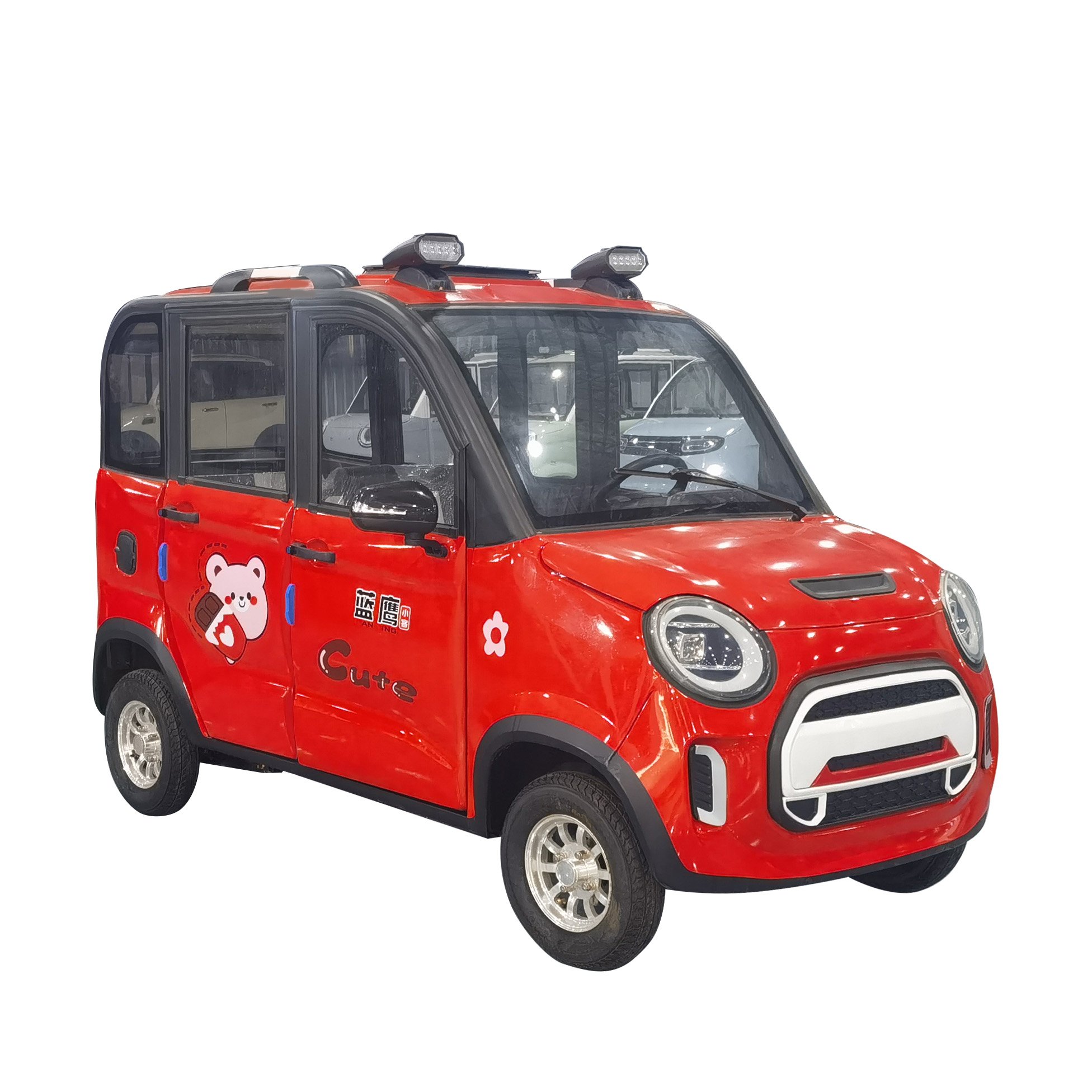 Hot Sell 4 Wheel Ev Autos Electrics 2024 Electric Cars Adult Car Closed Roof Mini