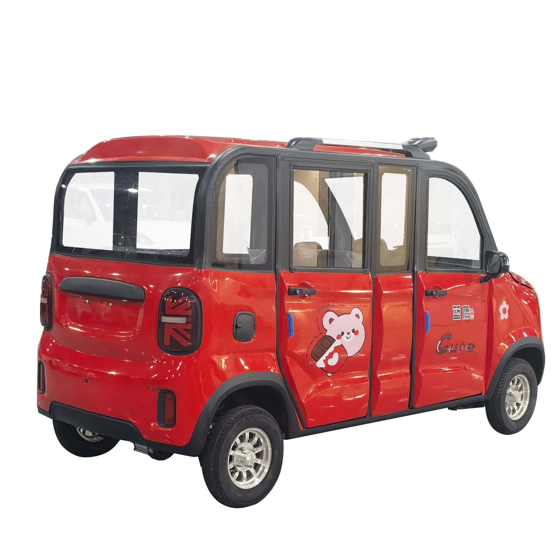 Hot Sell 4 Wheel Ev Autos Electrics 2024 Electric Cars Adult Car Closed Roof Mini