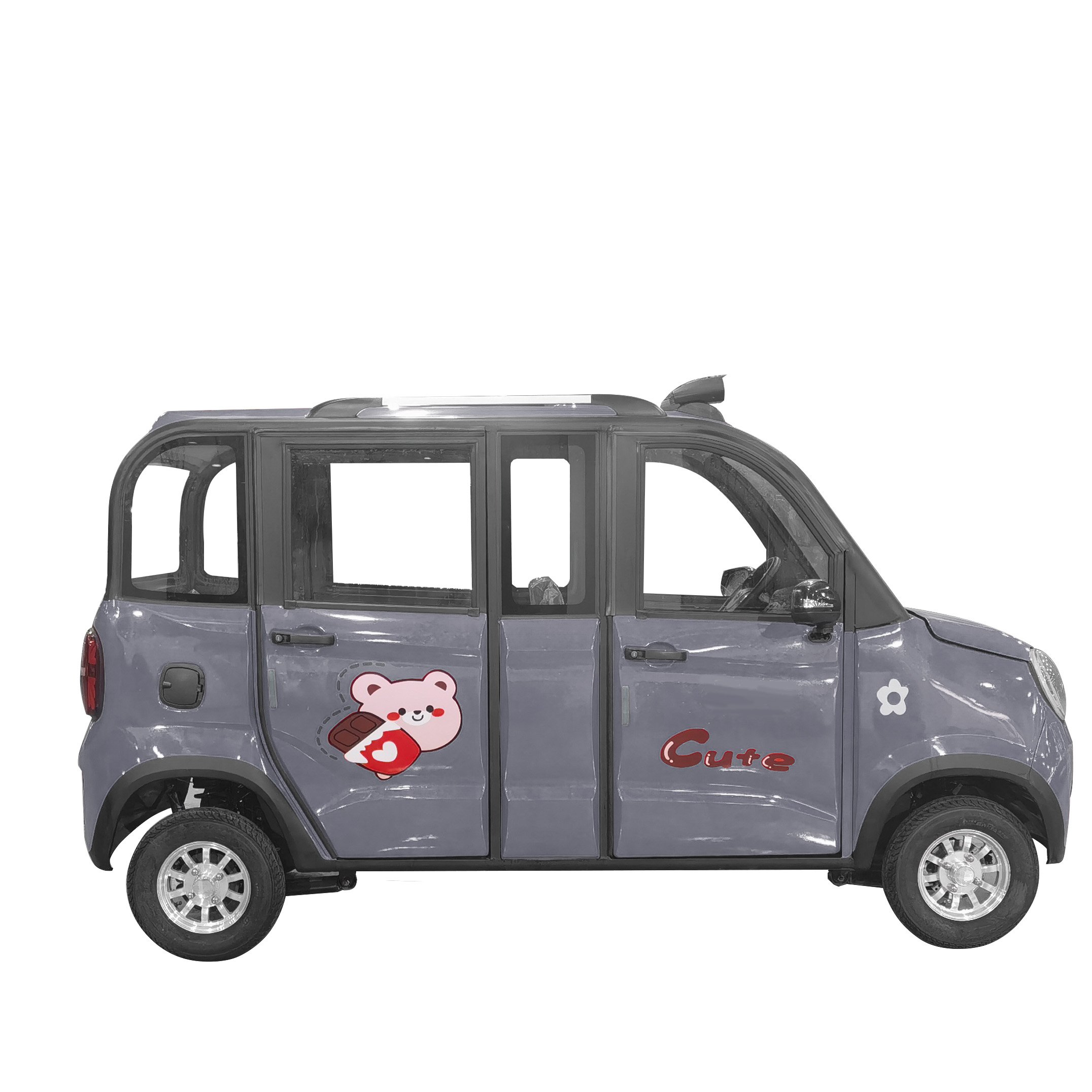 Hot Sell 4 Wheel Ev Autos Electrics 2024 Electric Cars Adult Car Closed Roof Mini