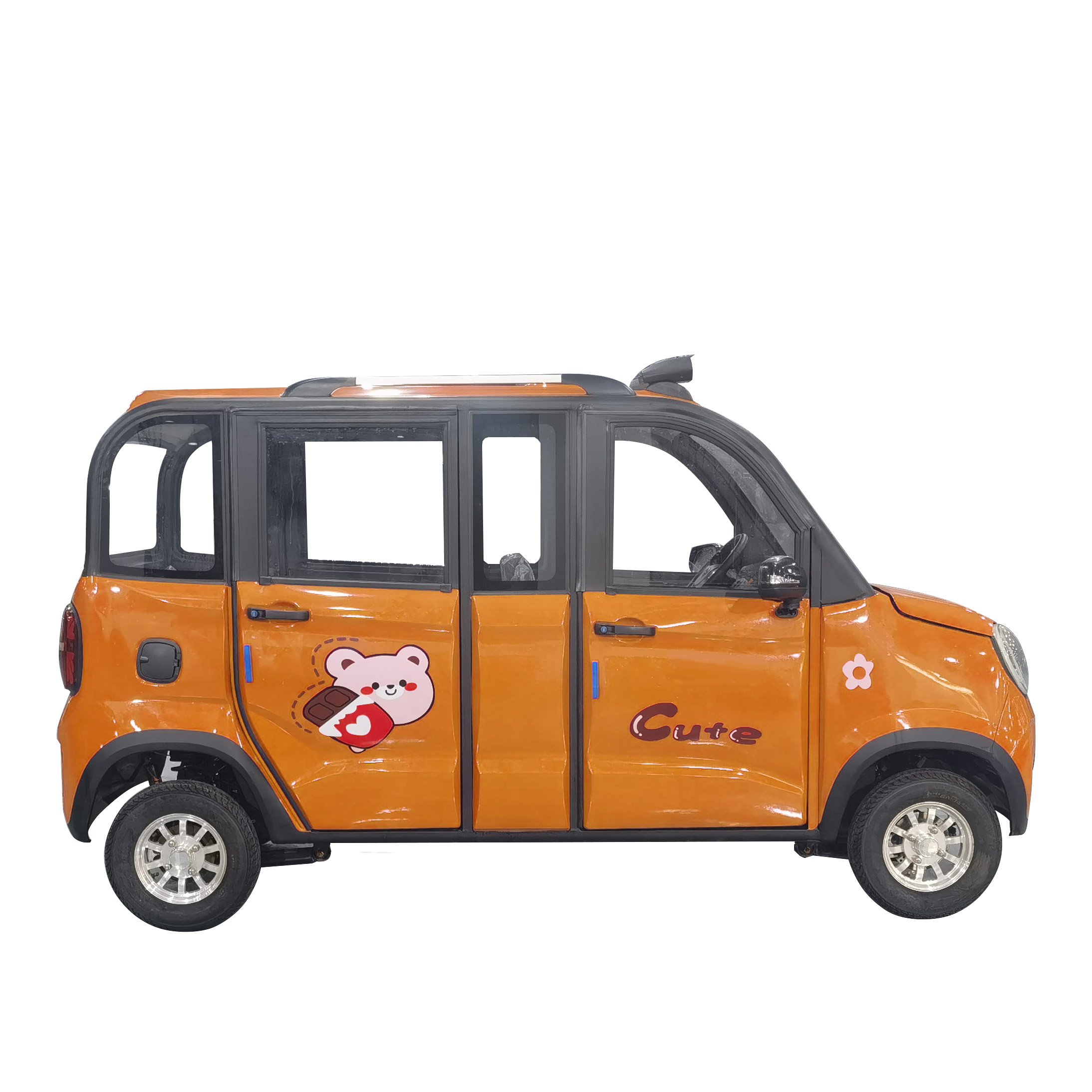 Hot Sell 4 Wheel Ev Autos Electrics 2024 Electric Cars Adult Car Closed Roof Mini