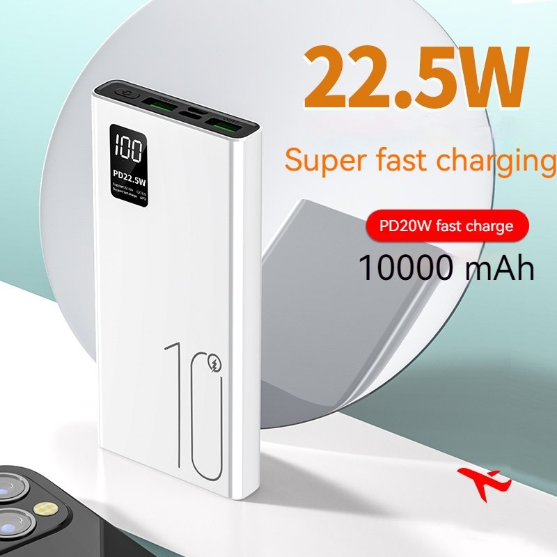 OEM/ODM Outdoor Portable 10000mah Power Banks USB-C Charger LED Display PD20W QC3.0 22.5W Fast Charge Slim PowerBank 10000mAh