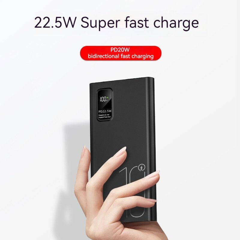 OEM/ODM Outdoor Portable 10000mah Power Banks USB-C Charger LED Display PD20W QC3.0 22.5W Fast Charge Slim PowerBank 10000mAh