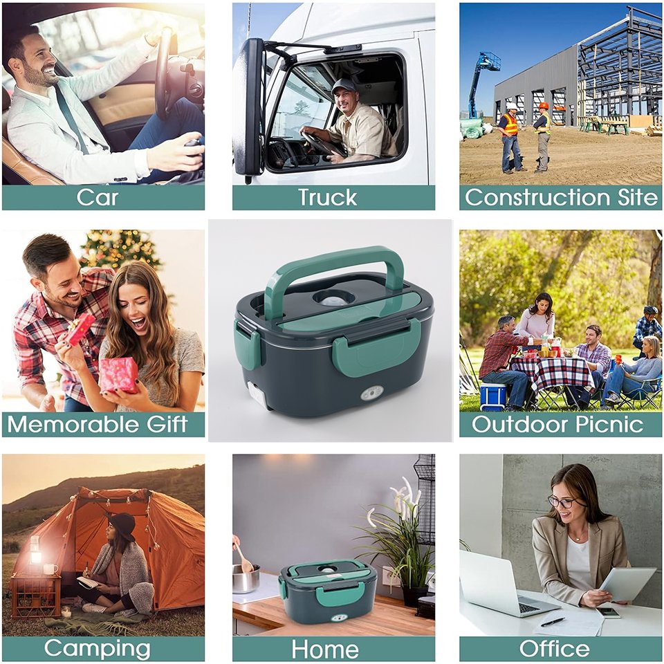 OEM Italy Style Packages/Plug/Color Portable Food Warmer Electric Lunch Box, Portapranzo Elettric-o