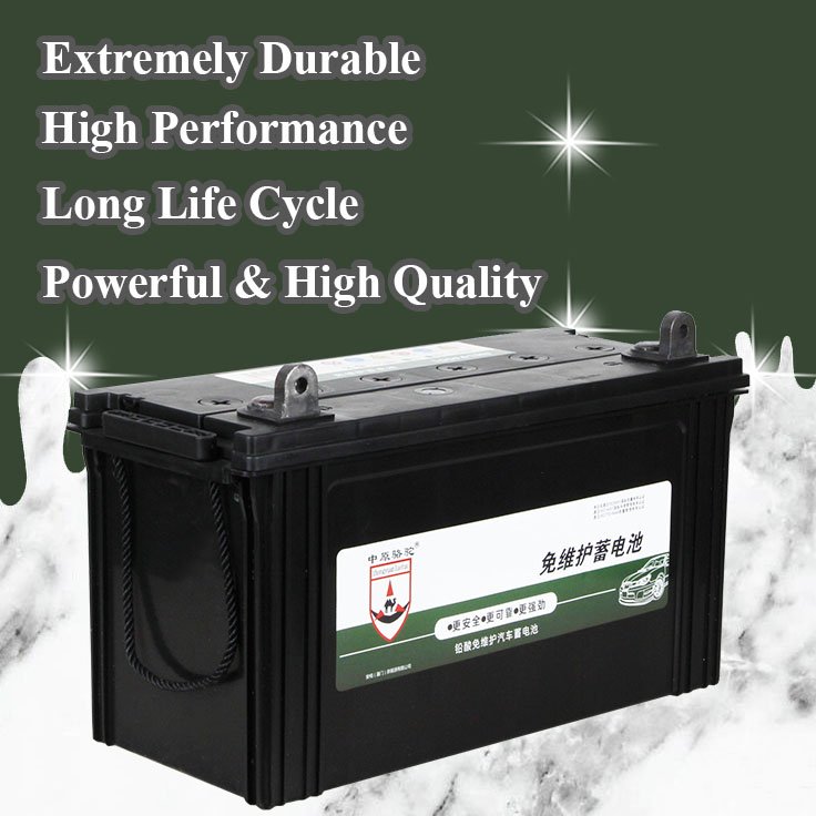 Zhongluo 105 12V 100AH Deep Cycle Life Car Auto Battery With Best Quality