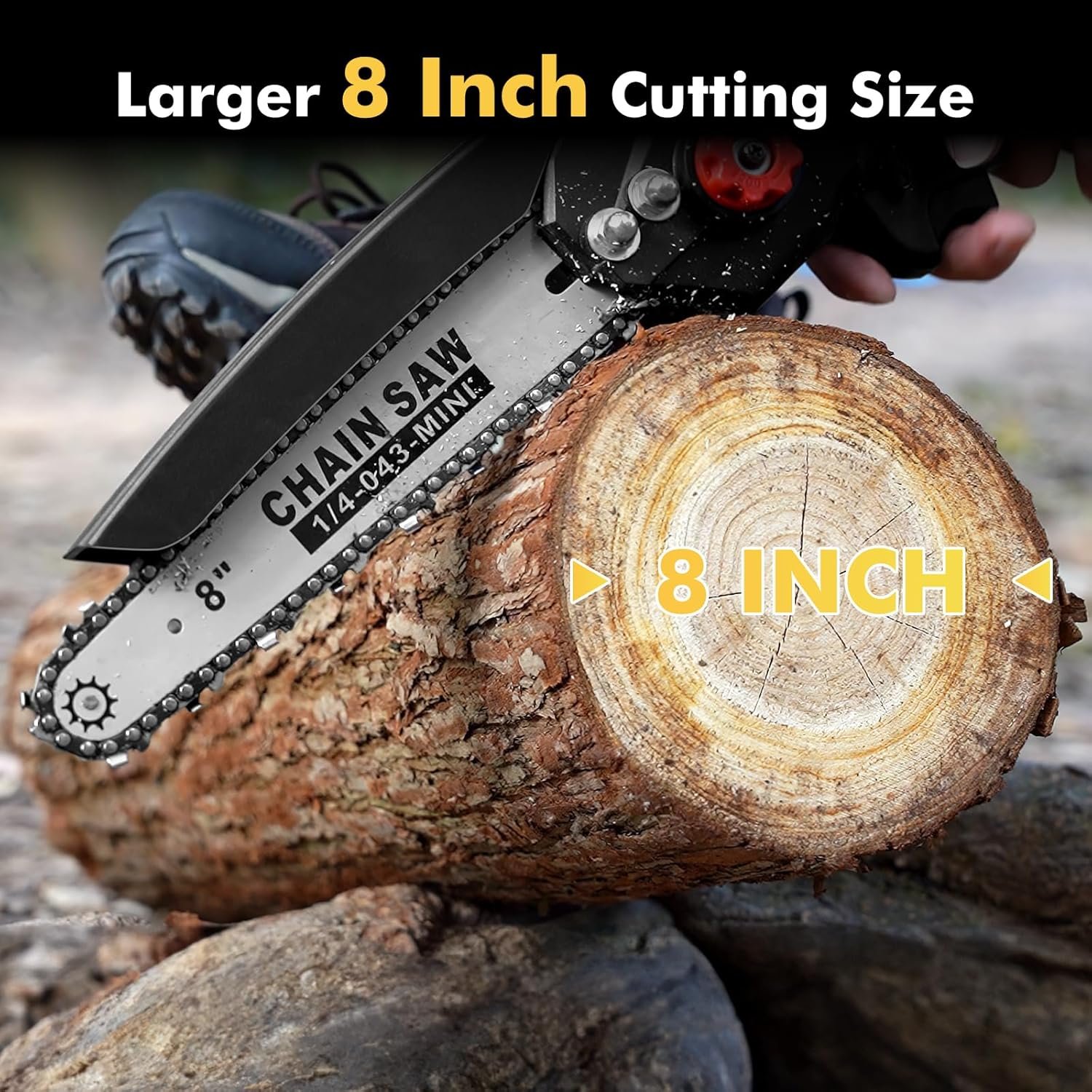 Seesii DL07 Brushless Electric Cordless 2*2000mAh Battery Powered Saws Handheld Chain Saw 8 Inch Mini Chainsaw with Auto Oiler