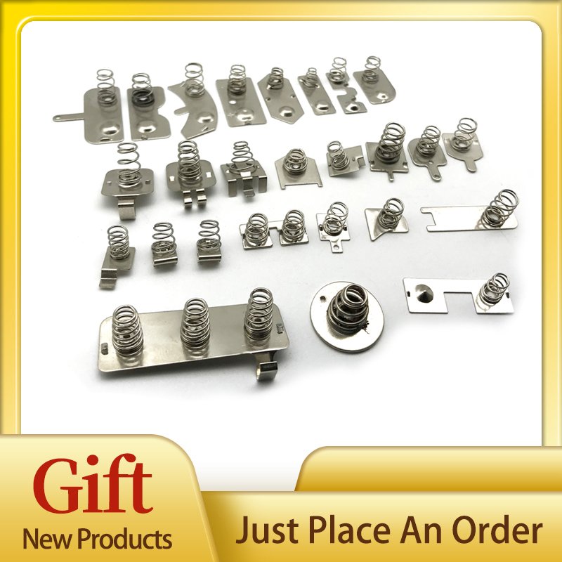 Factory Custom Made Nickel Plated 65Mn Steel Electrical Connecting Spare Parts or Brass Battery Spring Contacts