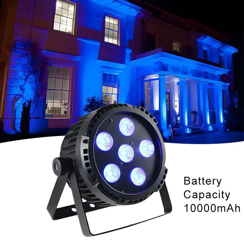 Igracelite IP65 Waterproof Battery Power Stage Lights DMX LED Par Light 6*18W
