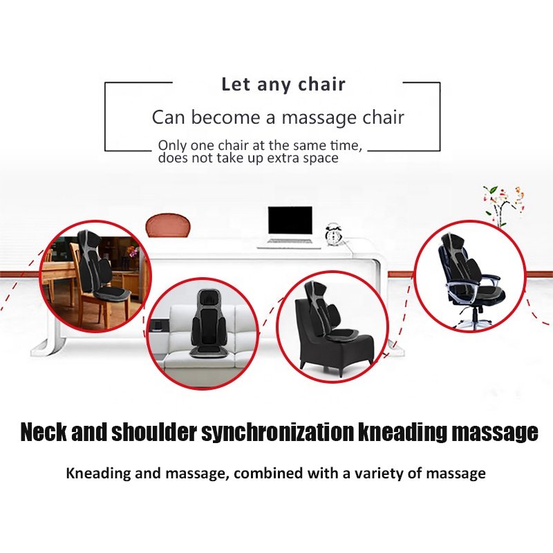 New Products Japanese Electric Shiatsu Airbags Car Buttocks Back Heated Massage Seat Cushion