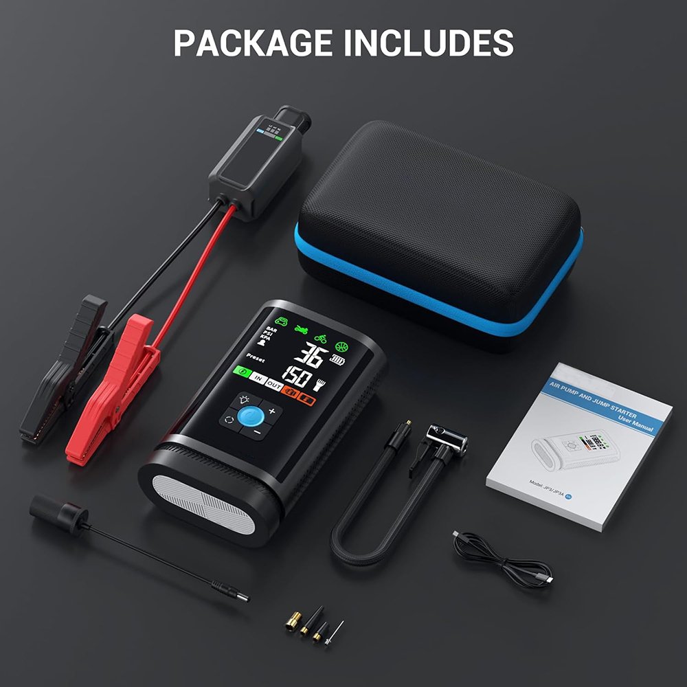 3000A Car Battery Jump Starter Portable Car Jump Starter with Dual USB Quick Charge and DC Output 12V Jump Pack