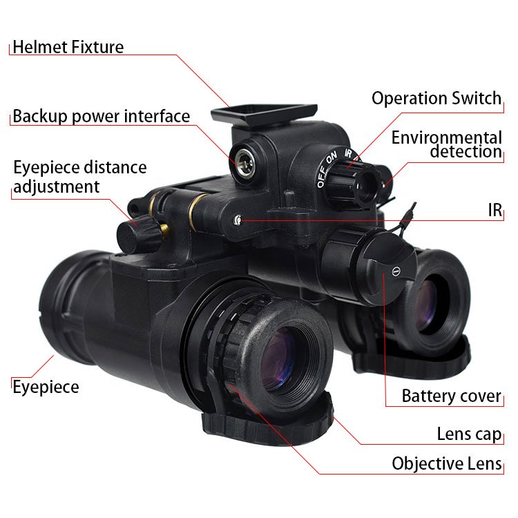 LinduNV Night Vision Goggles NVG PVS31 Complete Night Vision Binoculars with Gen2+ FOM1400 Green Image Intensifier Tubes