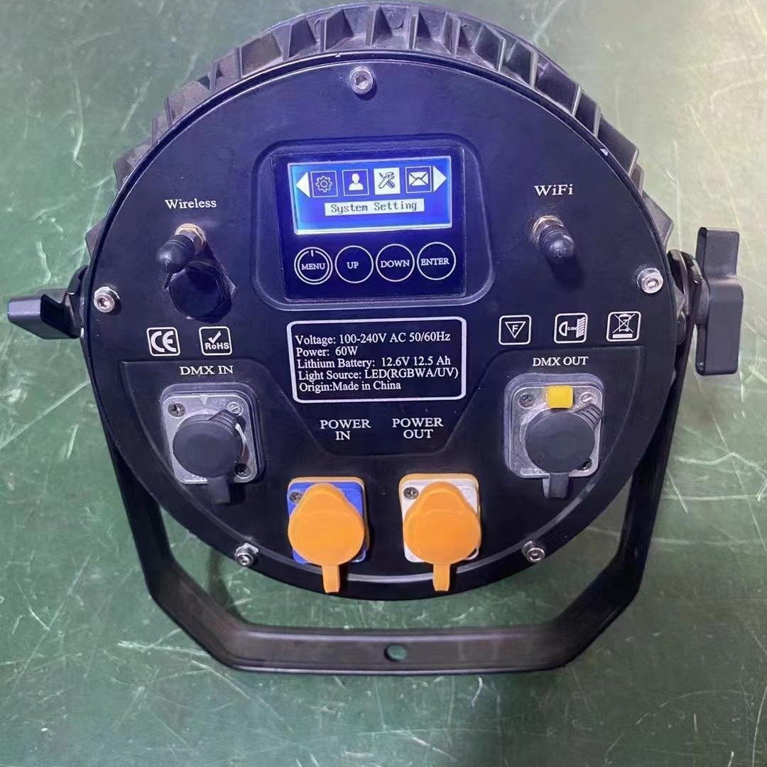 IP65 12x18w RGBAW UV Led Par Battery Wireless Wifi Battery Uplight Waterproof Led Par Stage Light