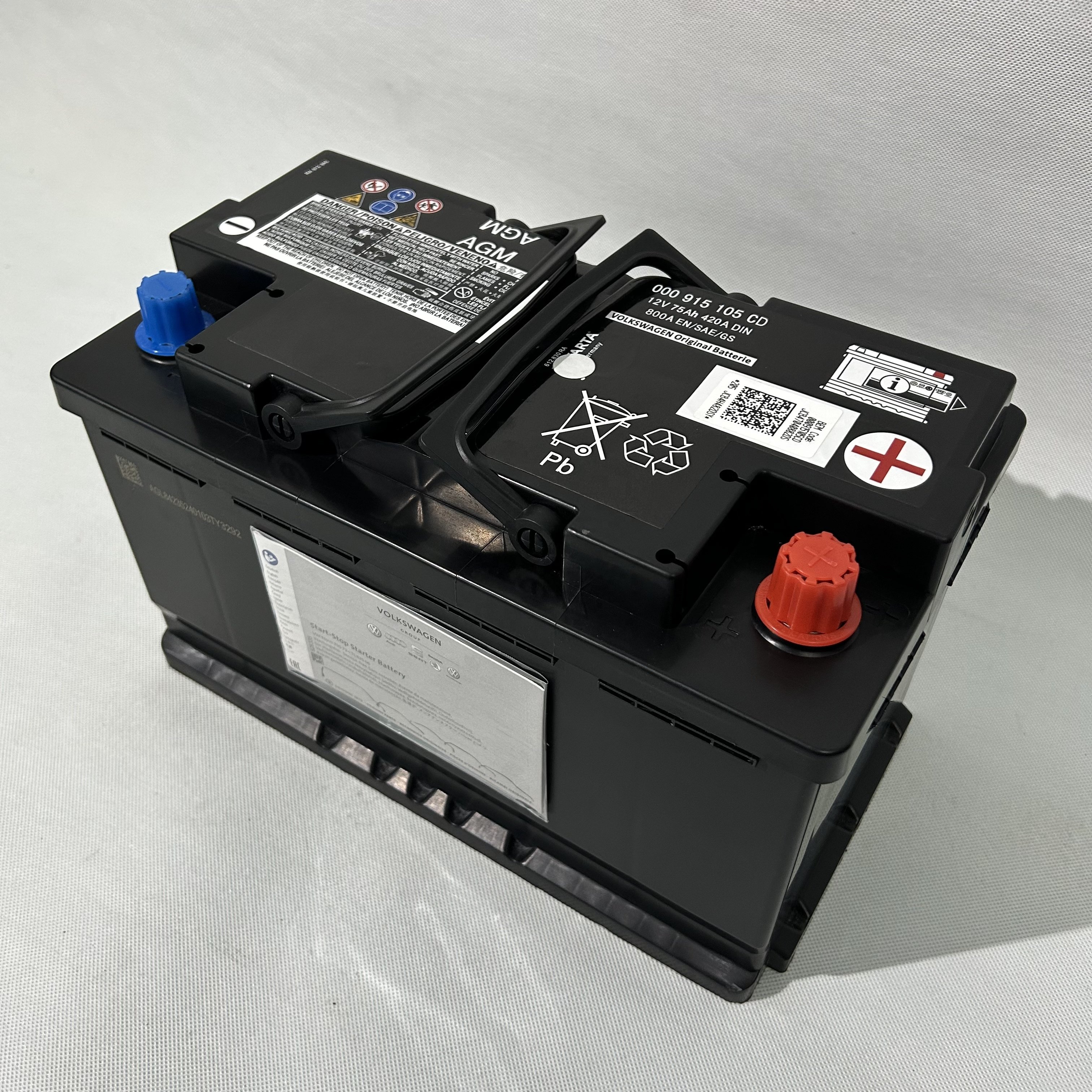 XPEI AUTO PARTS AGM Starter Battery L5 (75AH) 000915105CF for AUDI MAINTENANCE-FREE BATTERIES