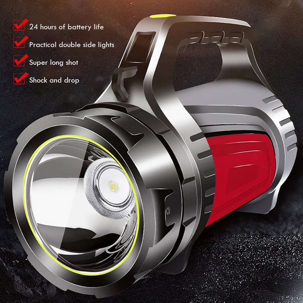 IP65 1000LM Super Bright Outdoor Handheld Portable USB Rechargeable Flashlight Torch Searchlight Multi-function Long Shots Lamp