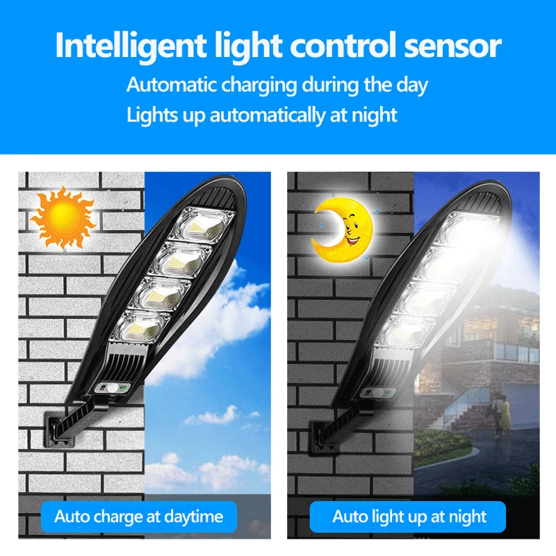 Hot Selling Outdoor Waterproof LED for Garden Wall Lamp Adjustable Angle Solar Lamp Built-in 10000mAH 168LED Solar Street Light
