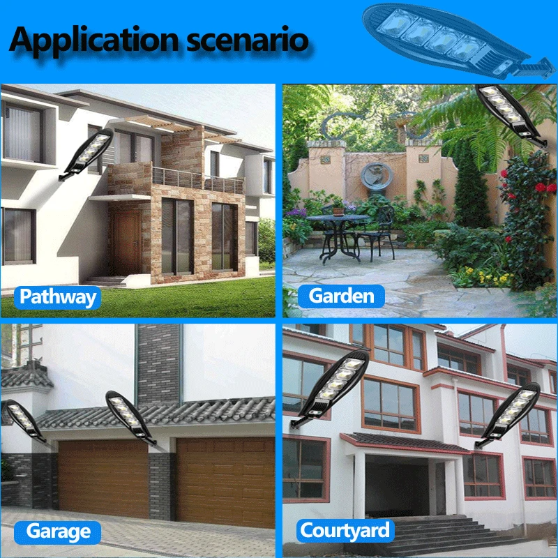 Hot Selling Outdoor Waterproof LED for Garden Wall Lamp Adjustable Angle Solar Lamp Built-in 10000mAH 168LED Solar Street Light