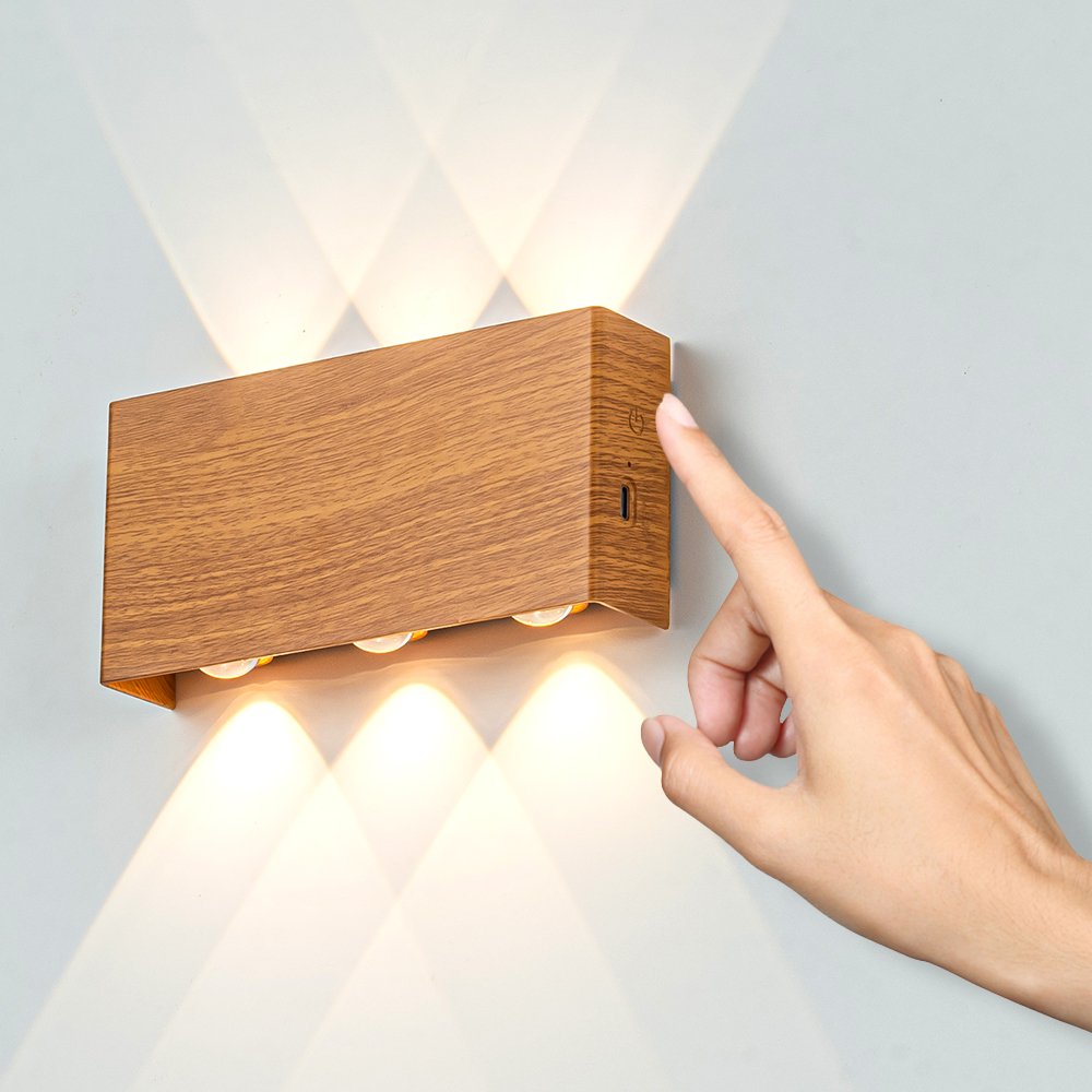 Modern Deco Wireless Wall Light Hotel up and Down Rechargeable Wall Light LED RGB Led Wall Lamp