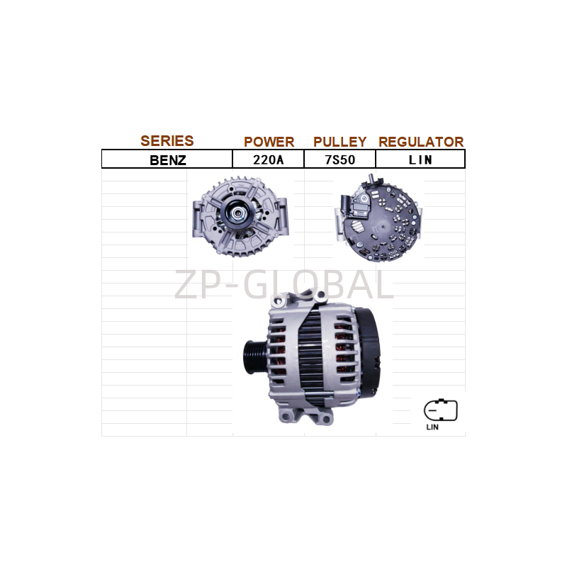 New Car Types High Output Car Alternators A0131540602 for Mercedes Benz S350/S-CLASS CL 60/CL 65