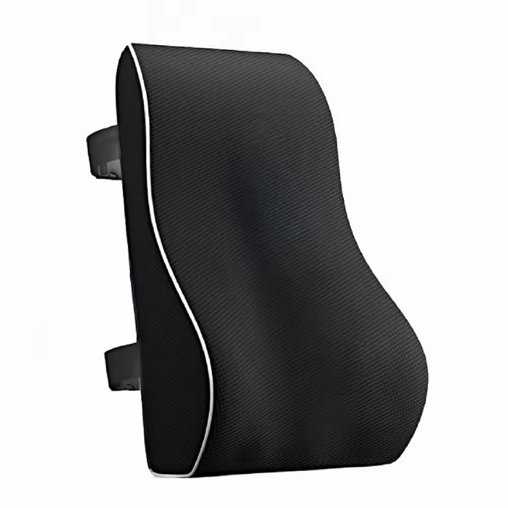 Mesh Cover Double Adjustable Straps Lumbar Support Pillow for Office Chair Back Support Pillow for Car, Computer Recliner Memory