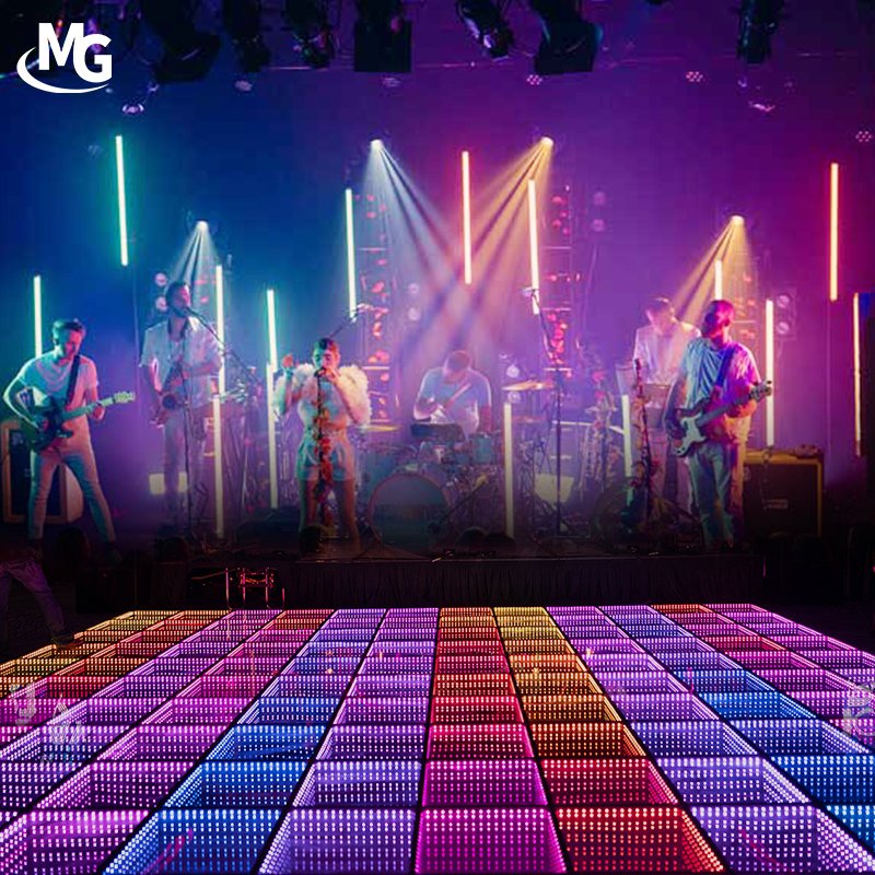 Mglight 8pcs Wireless Stage Light 360 Outdoor DMX512 RGB Bar Battery LED Pixel Tube with Flight Case for Party Disco Bar