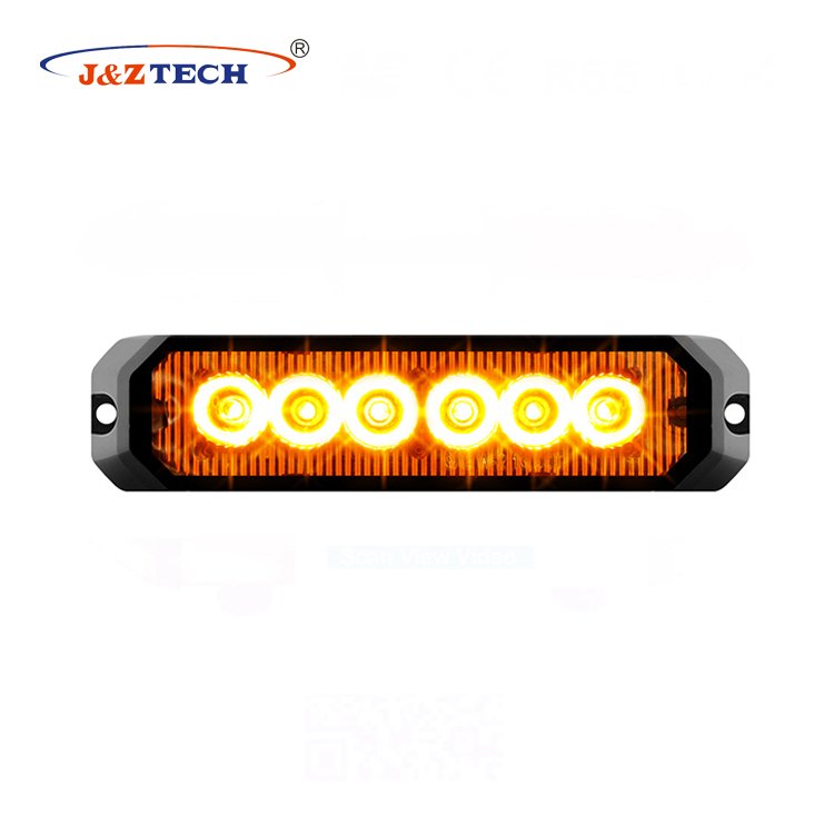 Waterproof Ice Blue 6 LED Warning Grille Light Strobe Surface Mount Amber Red Lighthead