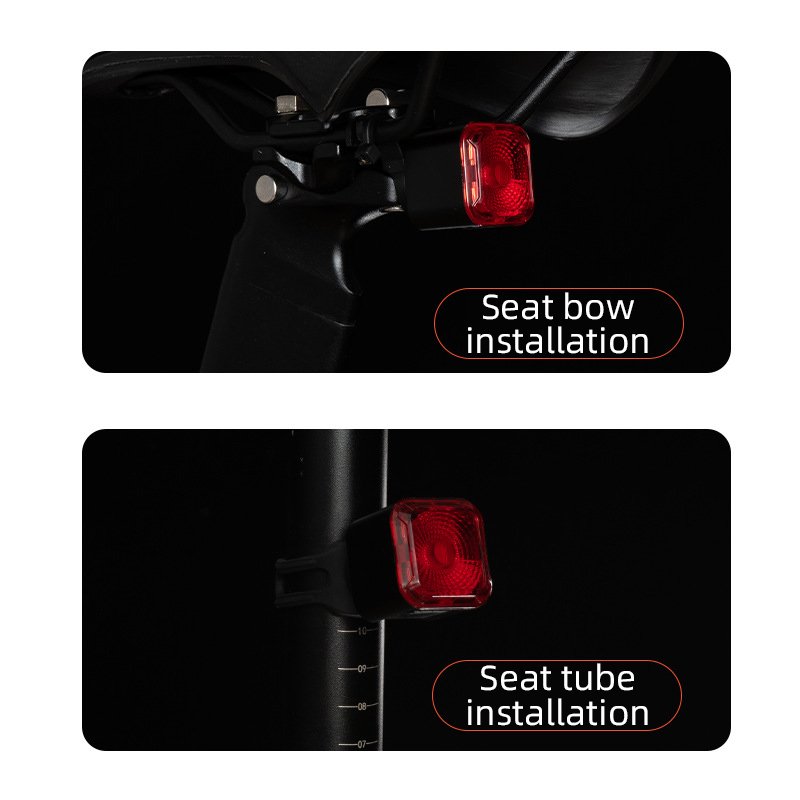 Digital Display Smart Bike Taillight Waterproof Intelligent Sensing Tail Light Cycling Safety Warning Light Bicycle Rear Light